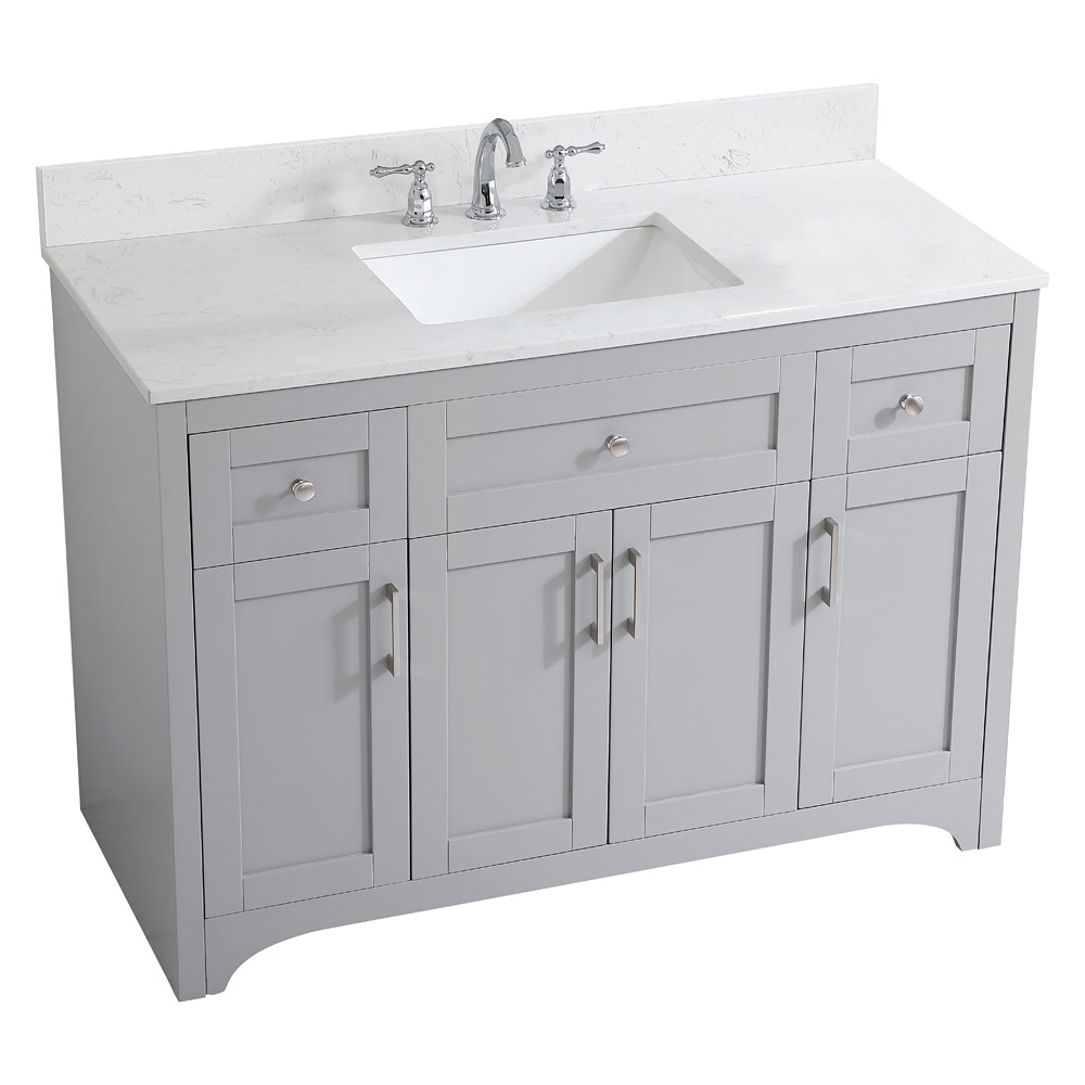 Elegant Bathroom Vanity - Gray (VF17048GR-BS)