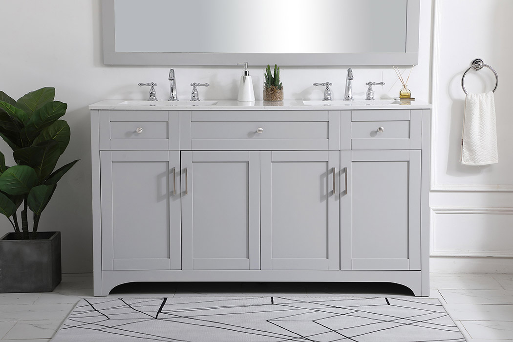 Elegant Bathroom Vanity - Gray (VF17060DGR)