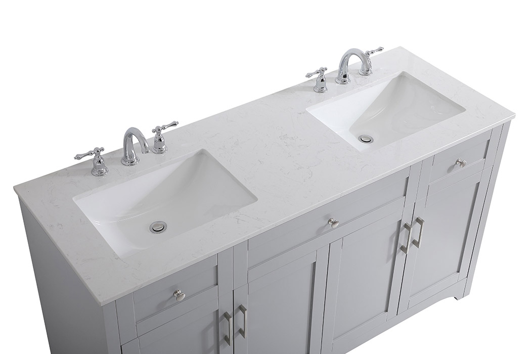 Elegant Bathroom Vanity - Gray (VF17060DGR)