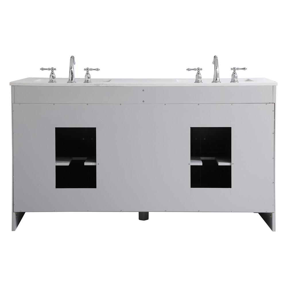 Elegant Bathroom Vanity - Gray (VF17060DGR)