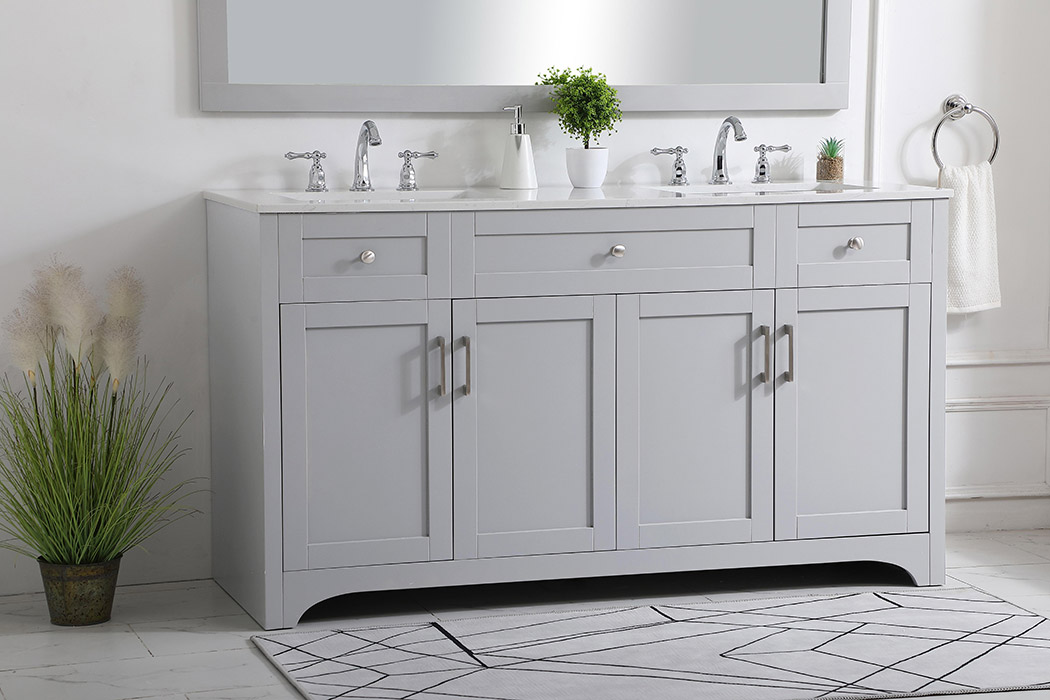 Elegant Bathroom Vanity - Gray (VF17060DGR)