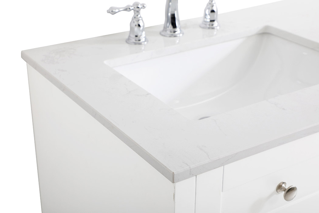 Elegant Bathroom Vanity - White (VF17060DWH)