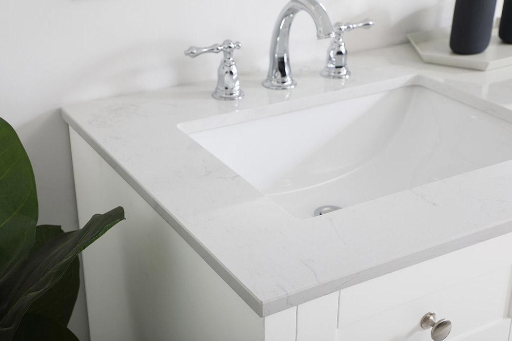 Elegant Bathroom Vanity - White (VF17060DWH)