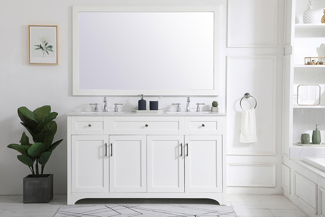 Elegant Bathroom Vanity - White (VF17060DWH)