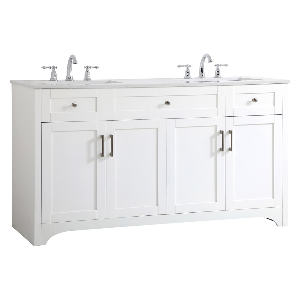 Elegant Bathroom Vanity - White (VF17060DWH)