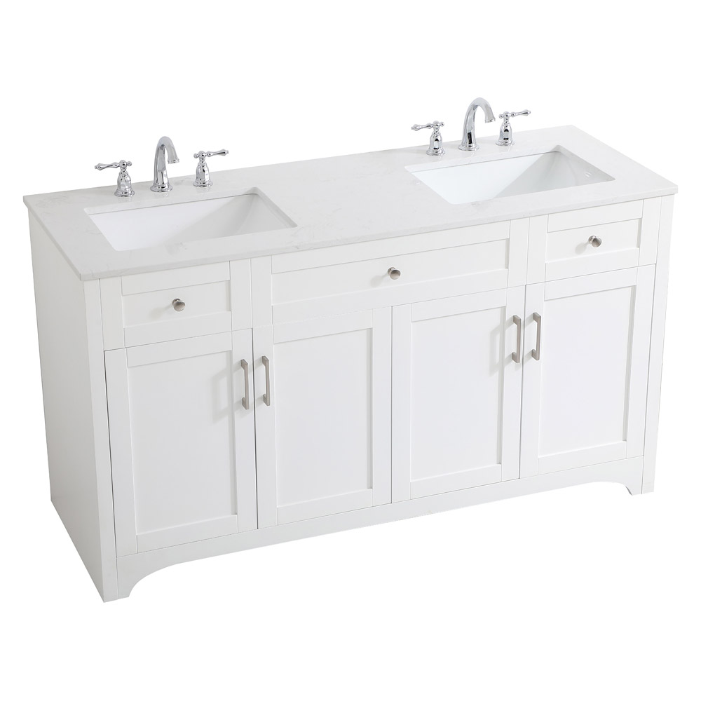 Elegant Bathroom Vanity - White (VF17060DWH)