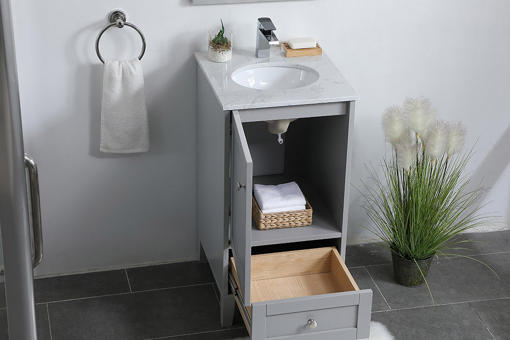 Elegant Bathroom Vanity - Gray (VF18018GR)