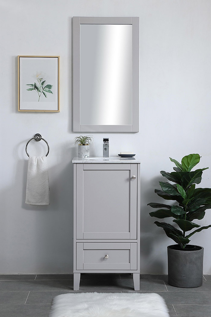 Elegant Bathroom Vanity - Gray (VF18018GR)