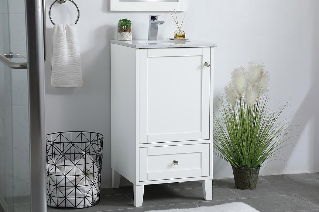 Elegant Bathroom Vanity - White (VF18018WH)