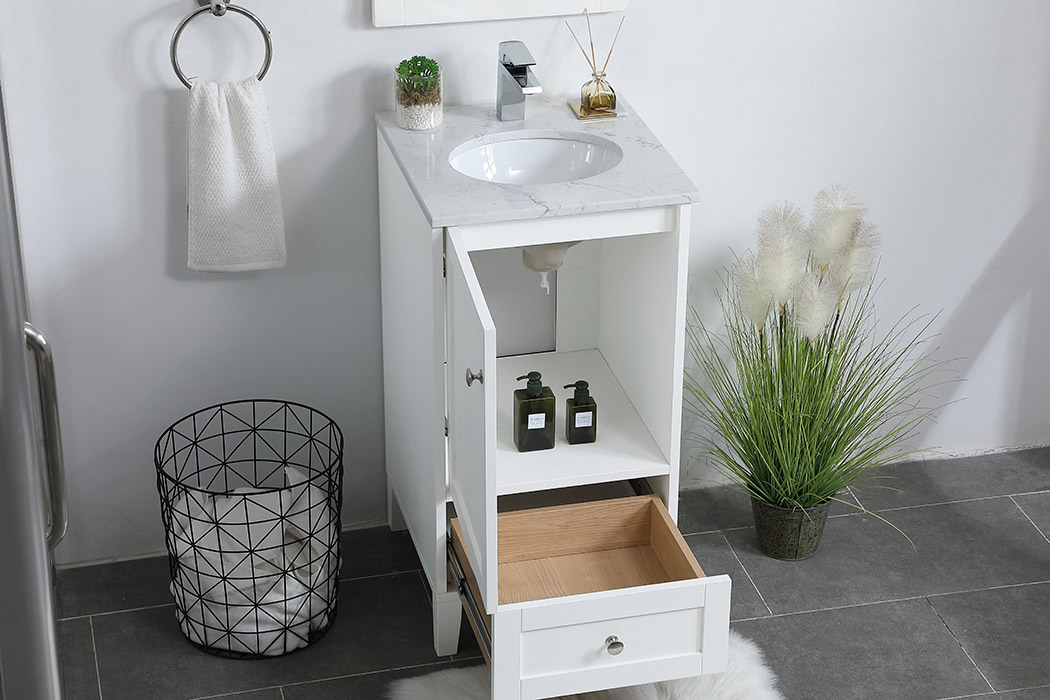 Elegant Bathroom Vanity - White (VF18018WH)