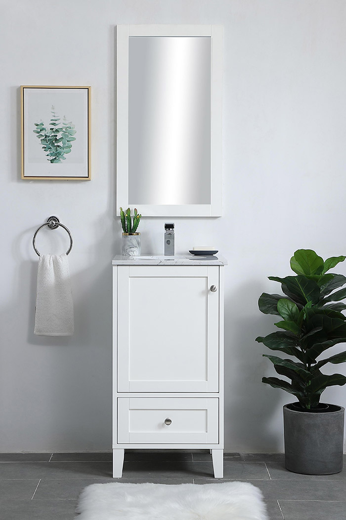 Elegant Bathroom Vanity - White (VF18018WH)