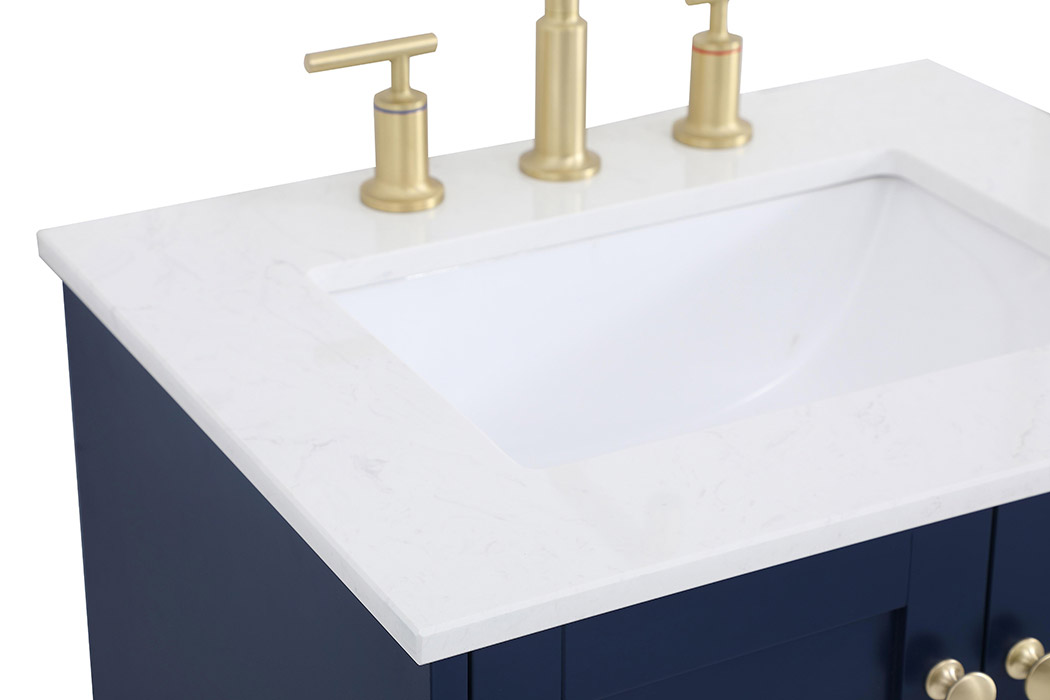 Elegant Bathroom Vanity - Blue (VF18024BL)