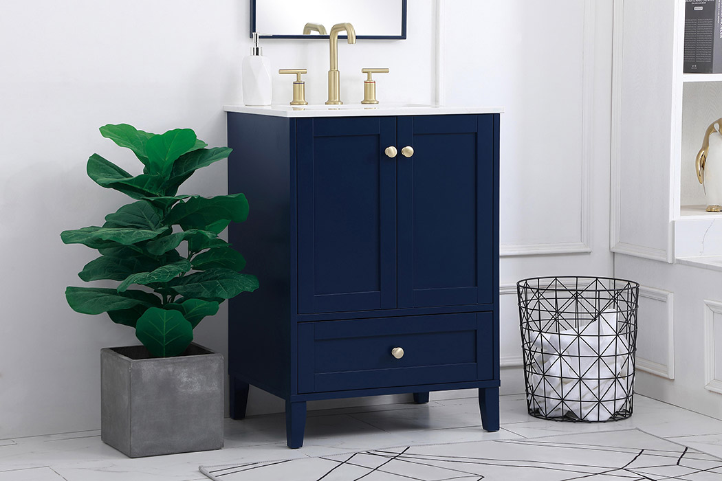 Elegant Bathroom Vanity - Blue (VF18024BL)