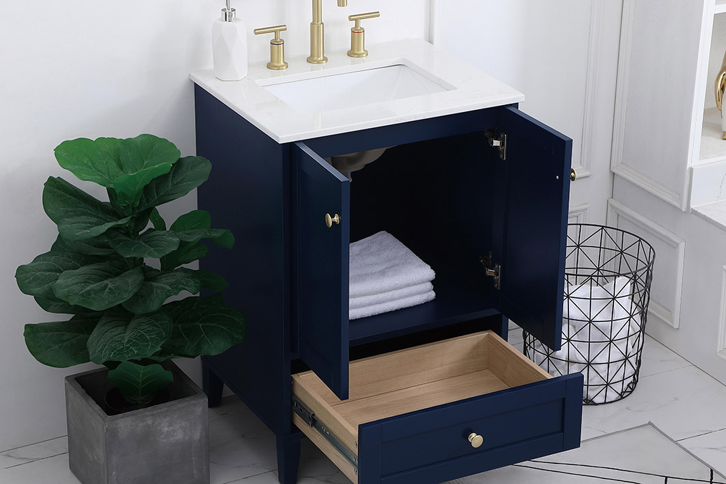 Elegant Bathroom Vanity - Blue (VF18024BL)