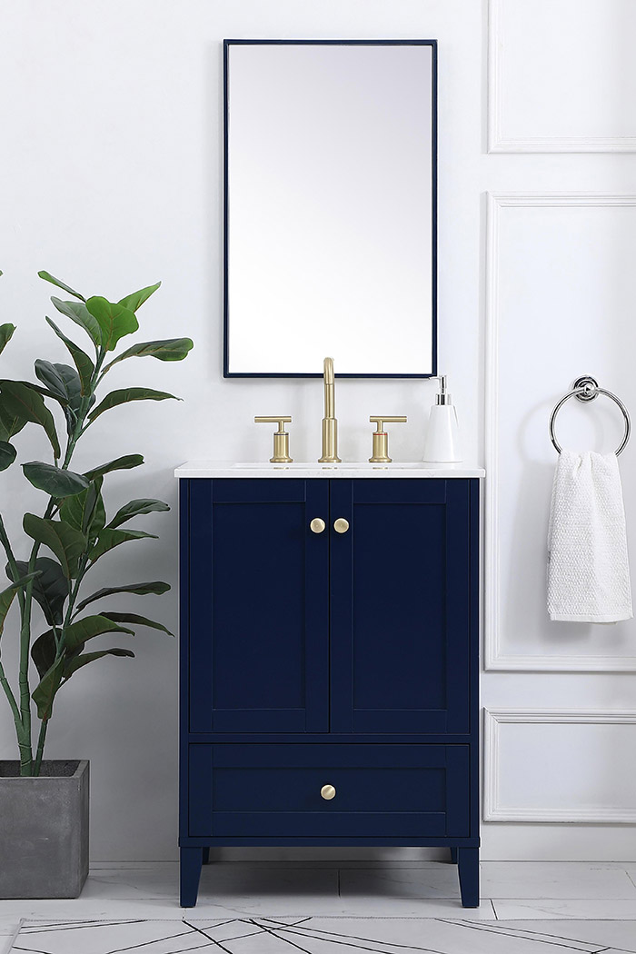 Elegant Bathroom Vanity - Blue (VF18024BL)