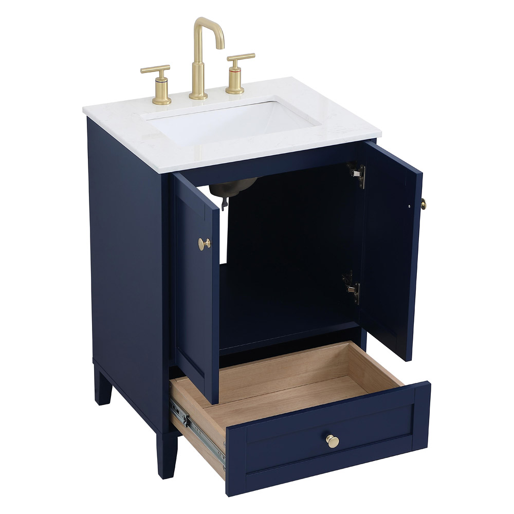 Elegant Bathroom Vanity - Blue (VF18024BL)