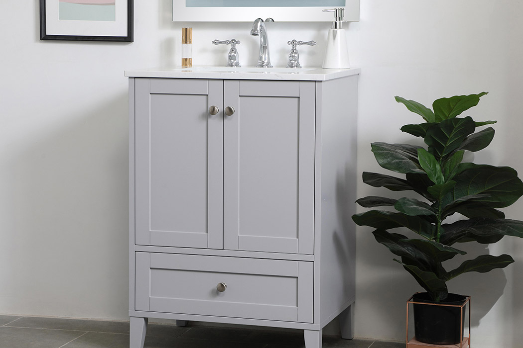 Elegant Bathroom Vanity - Gray (VF18024GR)