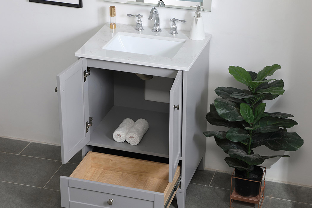 Elegant Bathroom Vanity - Gray (VF18024GR)