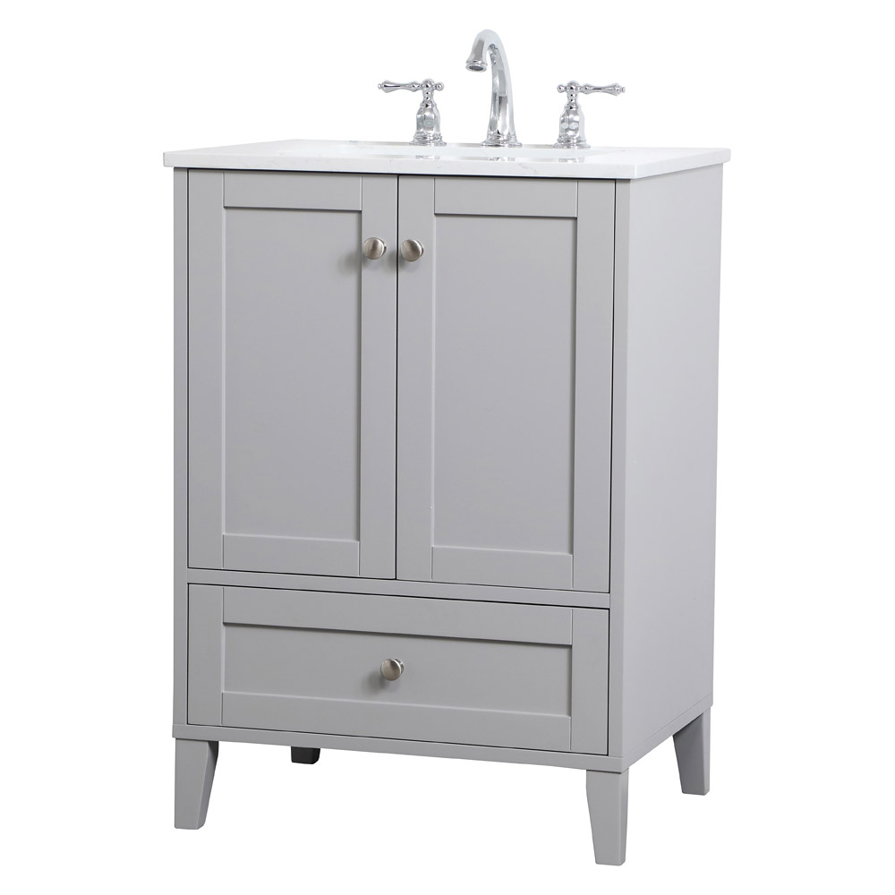 Elegant Bathroom Vanity - Gray (VF18024GR)