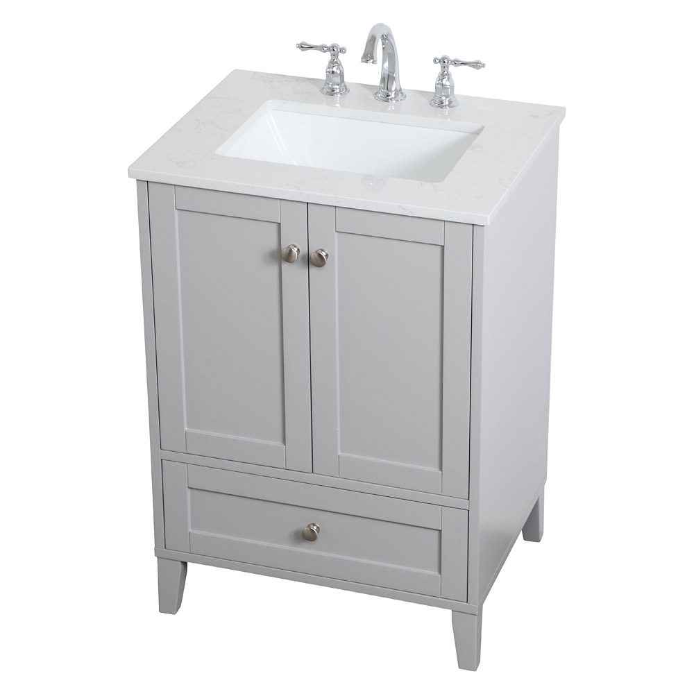 Elegant Bathroom Vanity - Gray (VF18024GR)