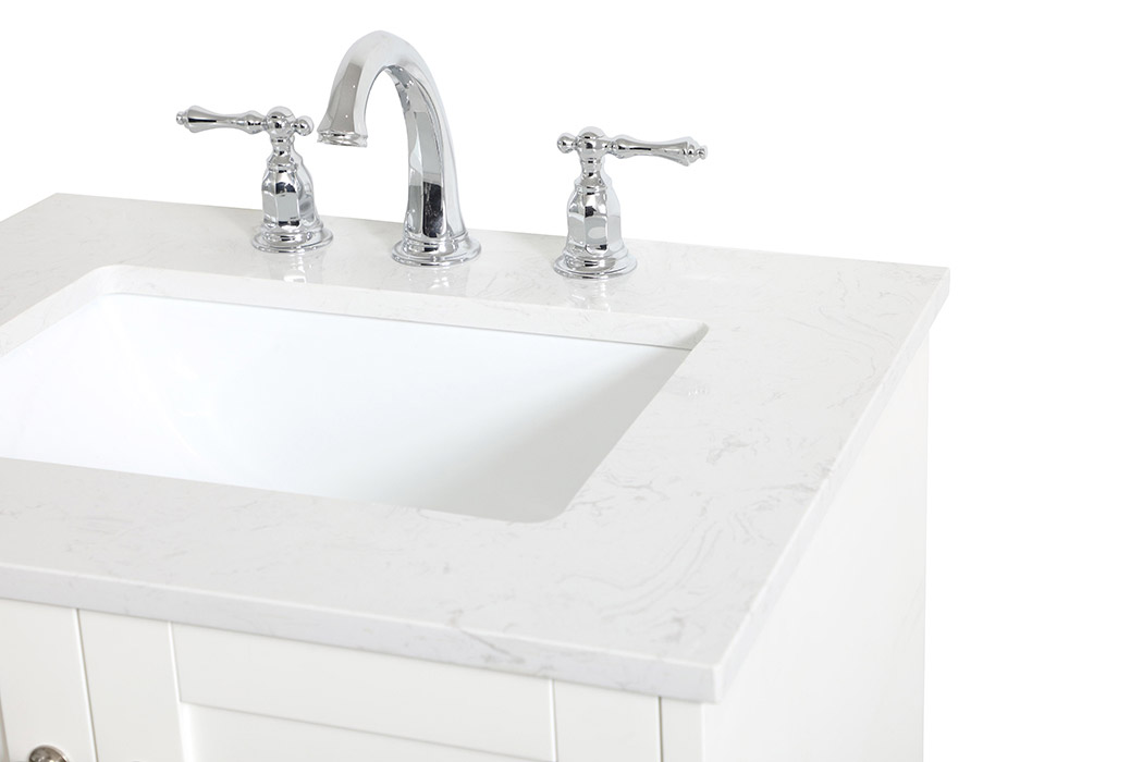 Elegant Bathroom Vanity - White (VF18024WH)