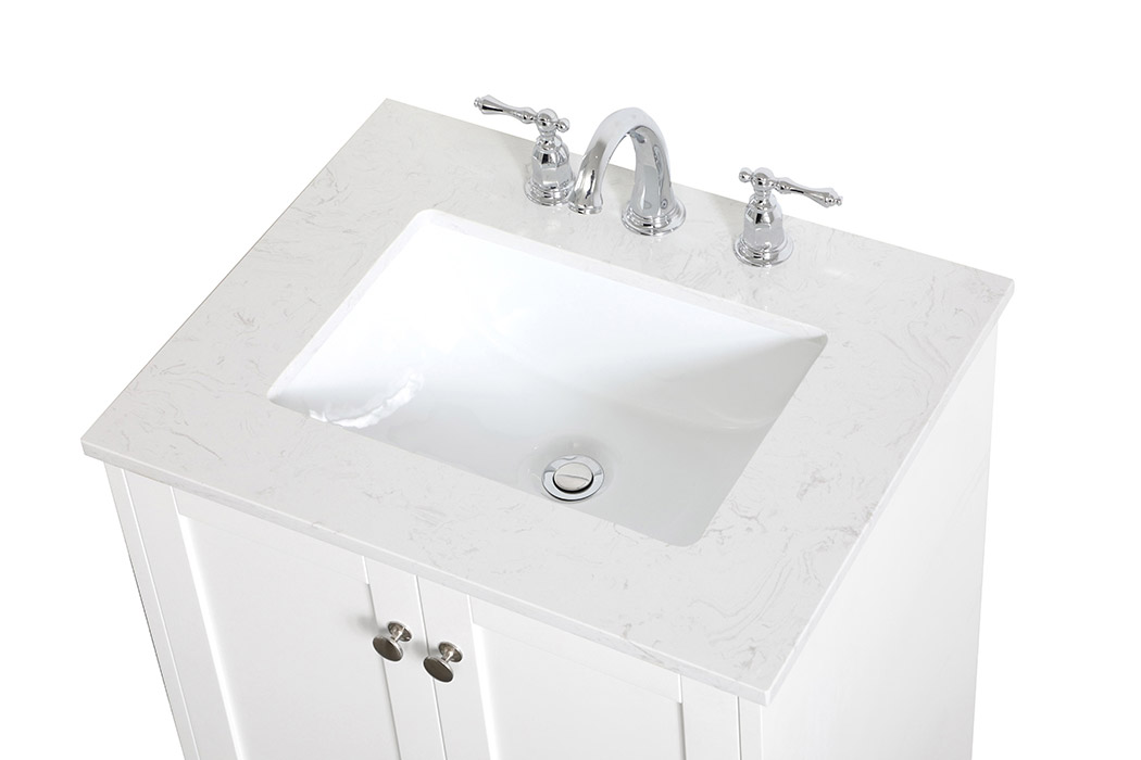 Elegant Bathroom Vanity - White (VF18024WH)