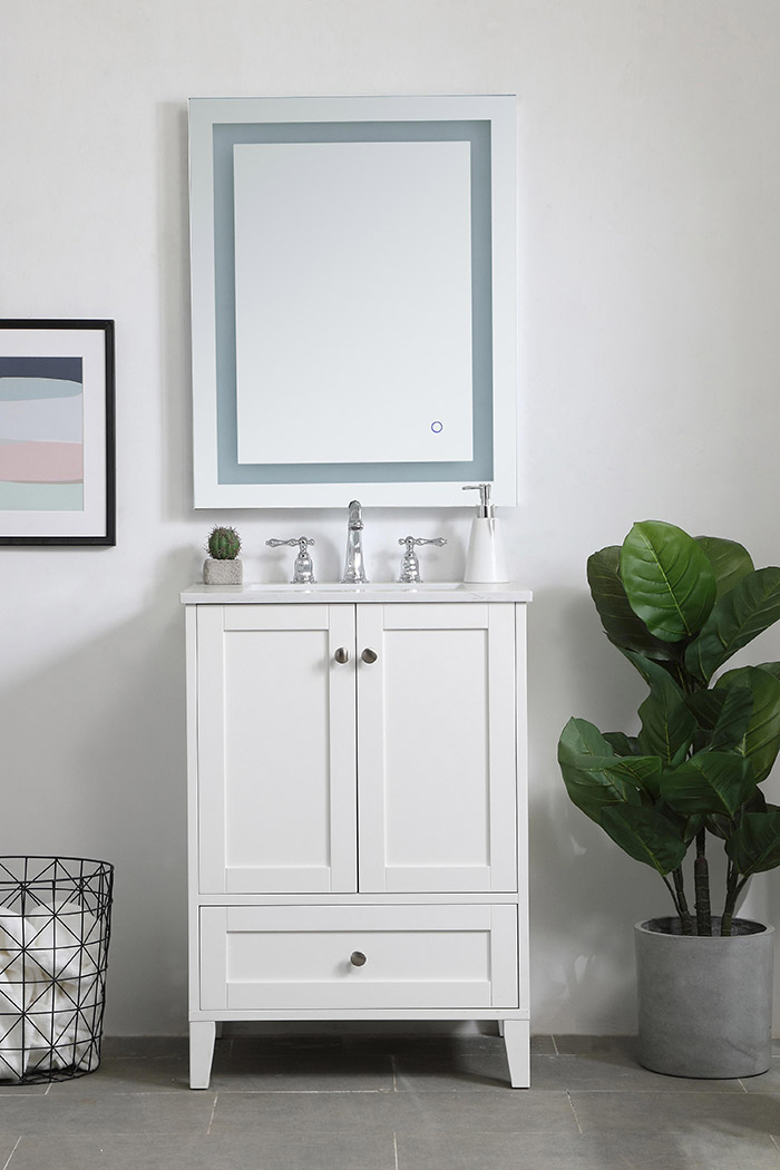 Elegant Bathroom Vanity - White (VF18024WH)