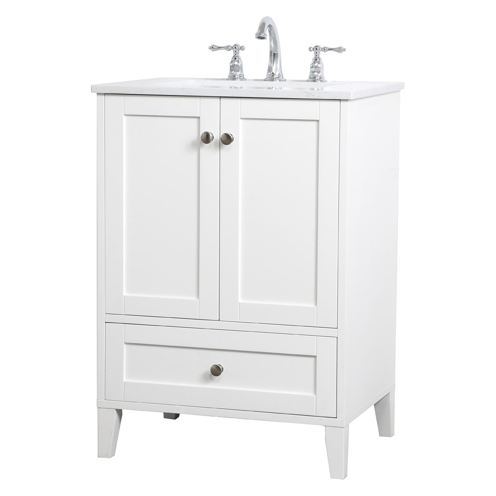 Elegant Bathroom Vanity - White (VF18024WH)