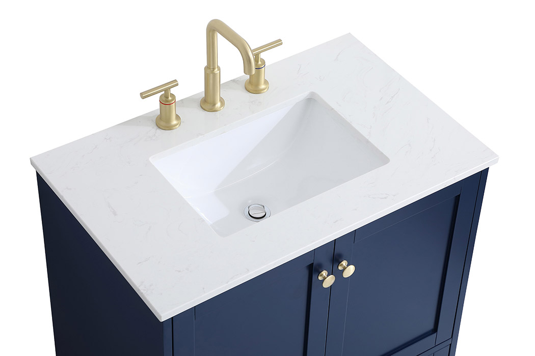 Elegant Bathroom Vanity - Blue (VF18030BL)