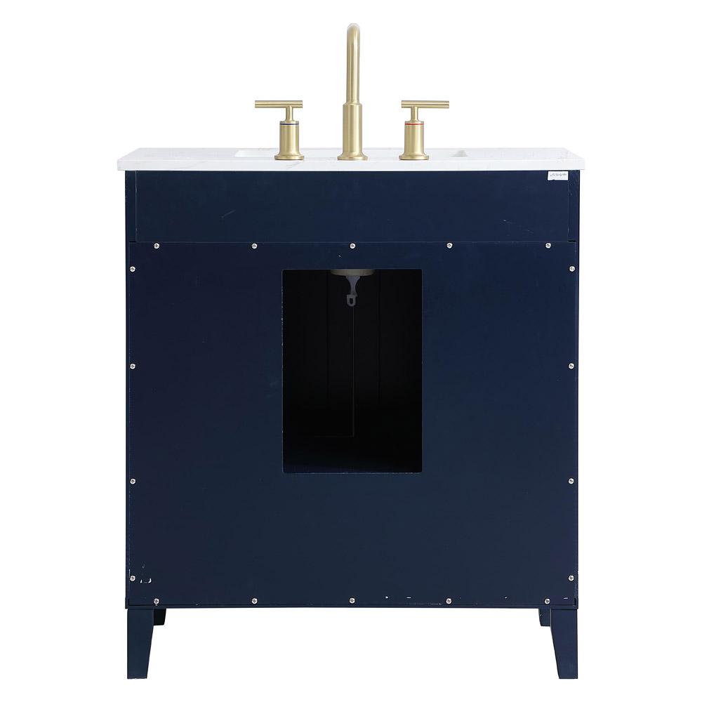 Elegant Bathroom Vanity - Blue (VF18030BL)