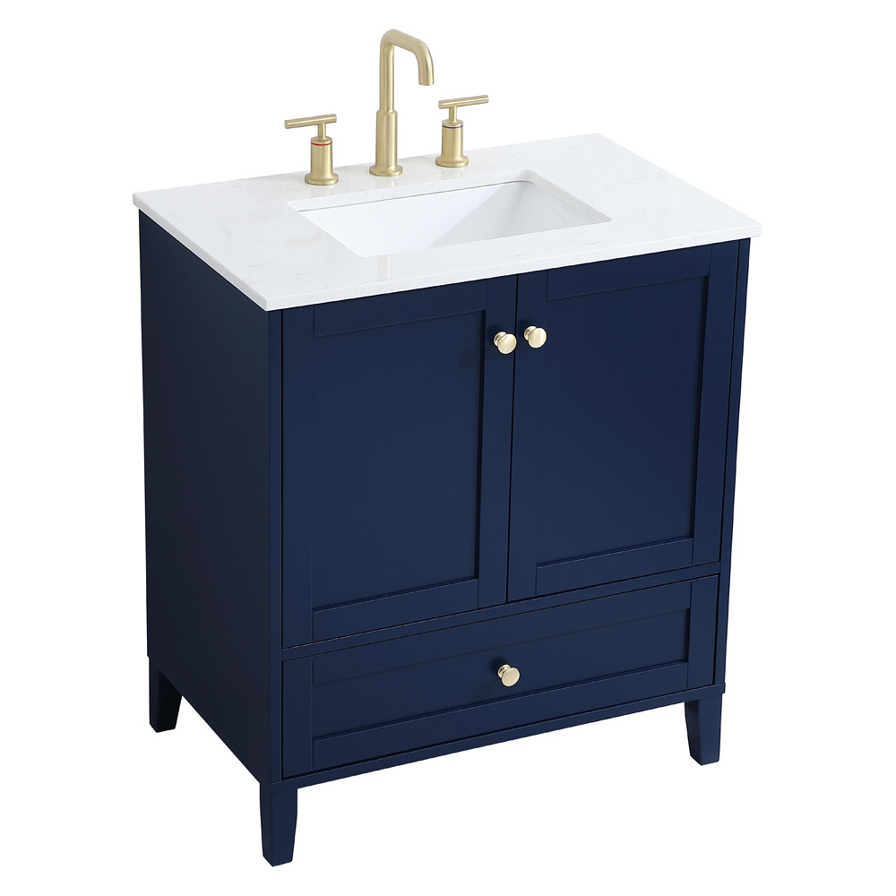 Elegant Bathroom Vanity - Blue (VF18030BL)