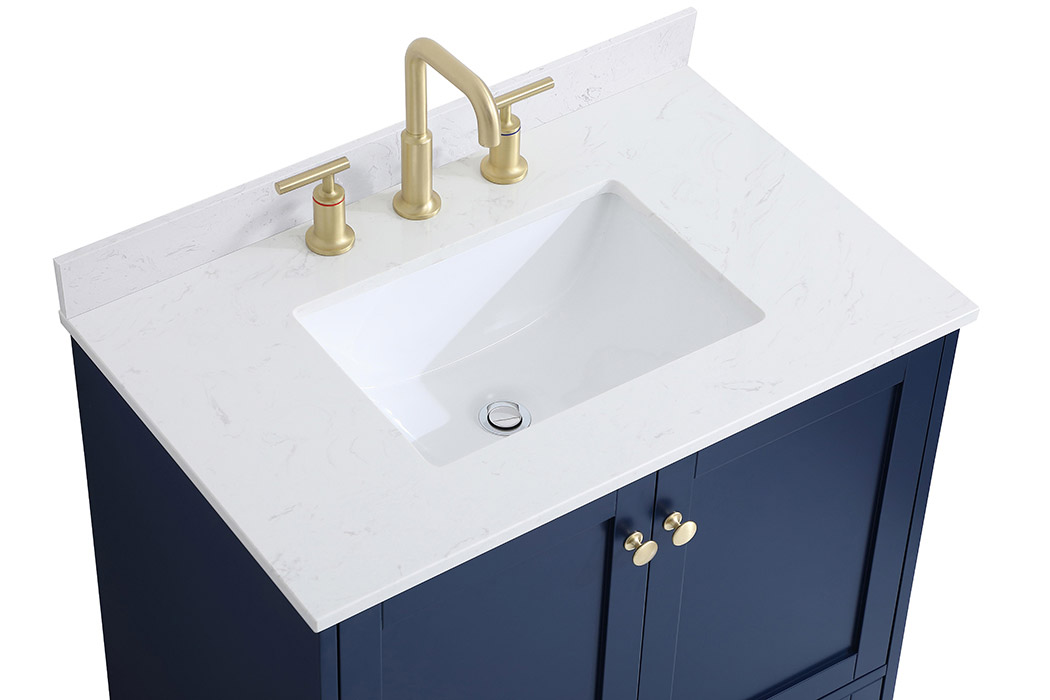 Elegant Bathroom Vanity - Blue (VF18030BL-BS)