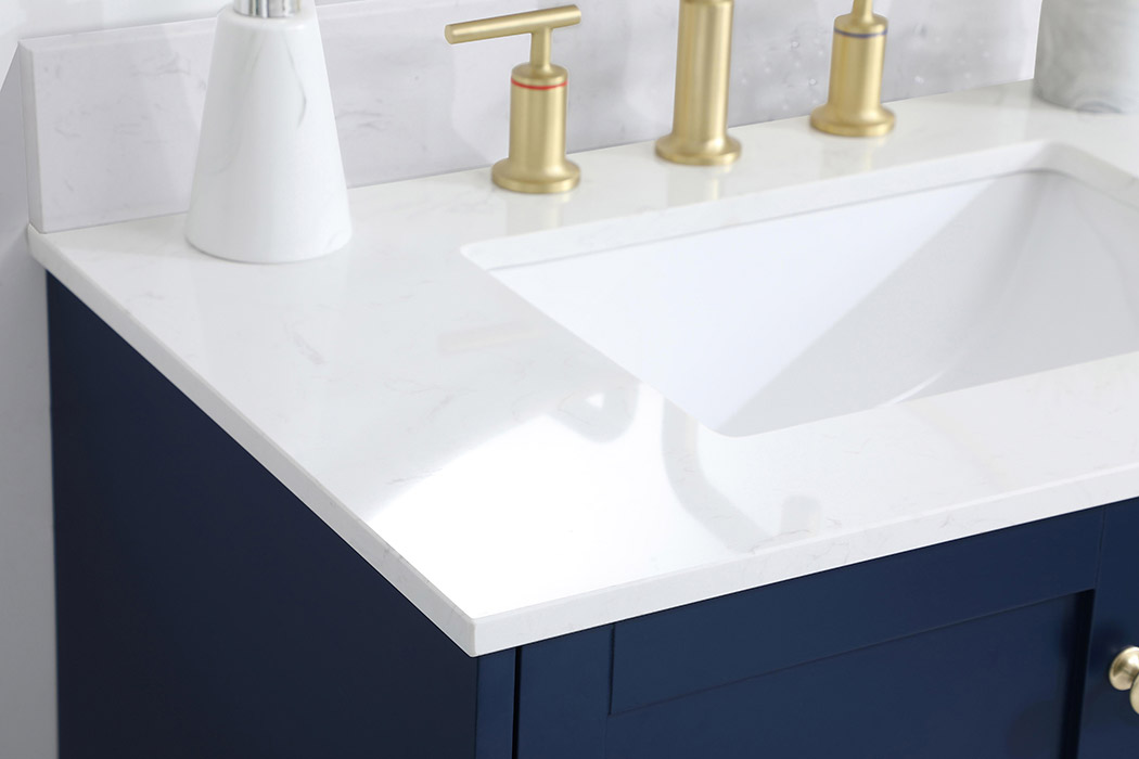 Elegant Bathroom Vanity - Blue (VF18030BL-BS)