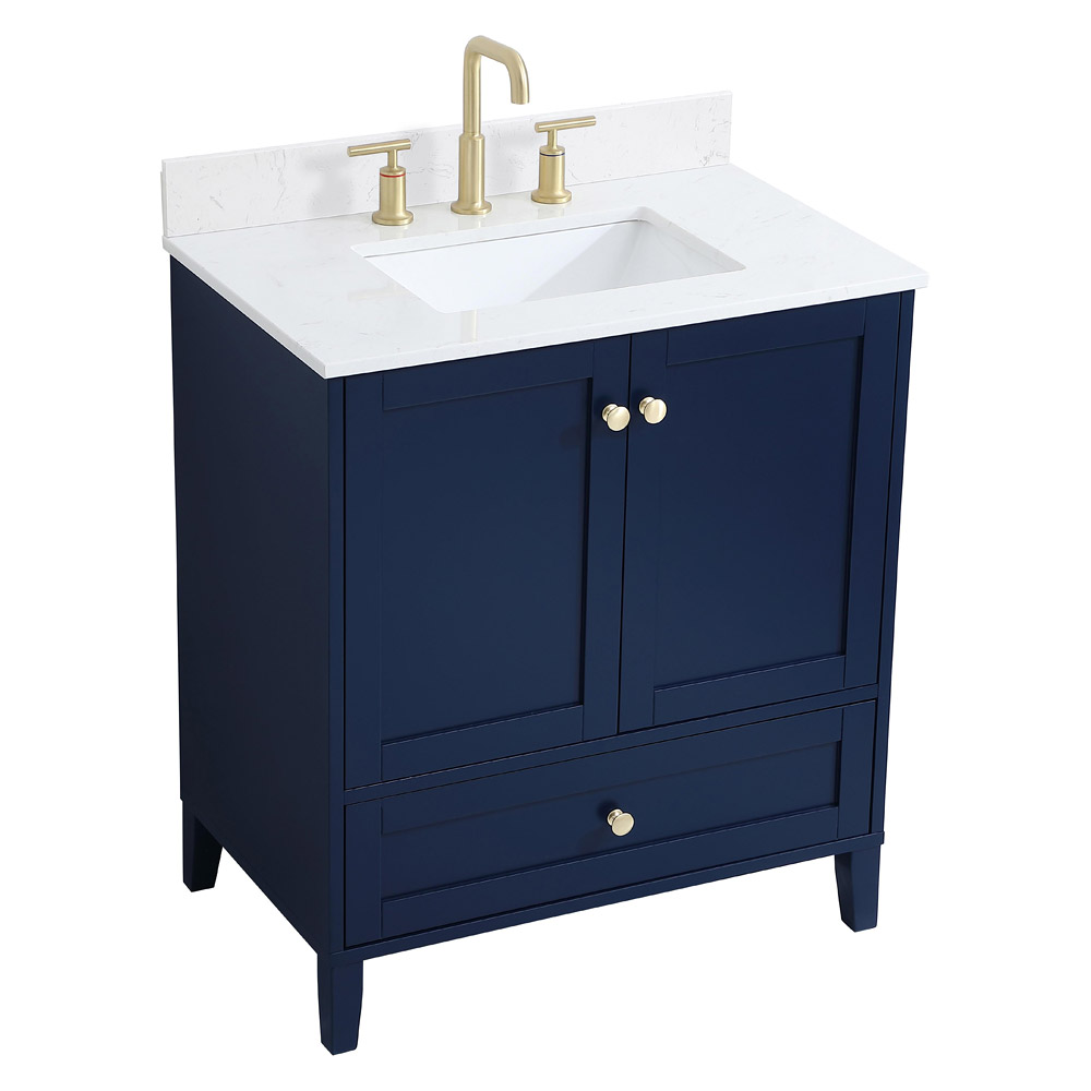 Elegant Bathroom Vanity - Blue (VF18030BL-BS)