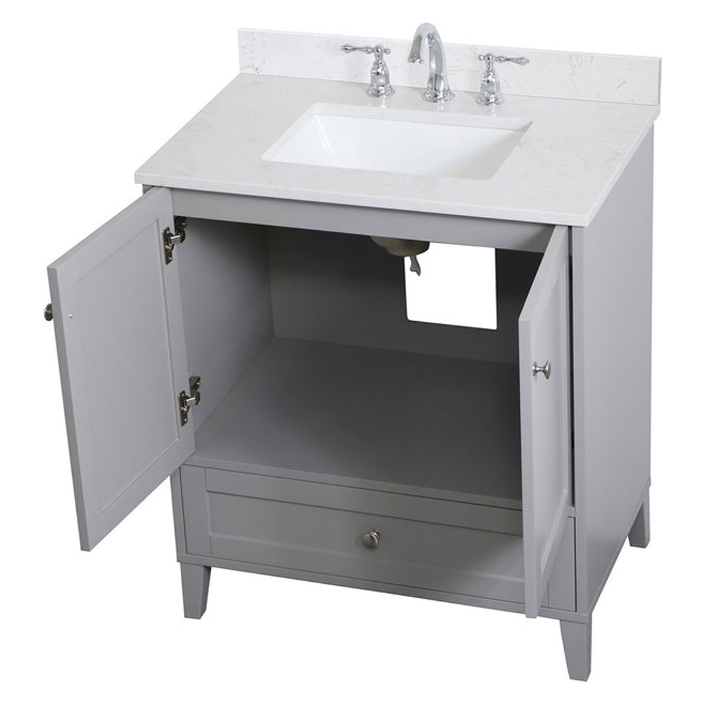 Elegant Bathroom Vanity - Gray (VF18030GR)