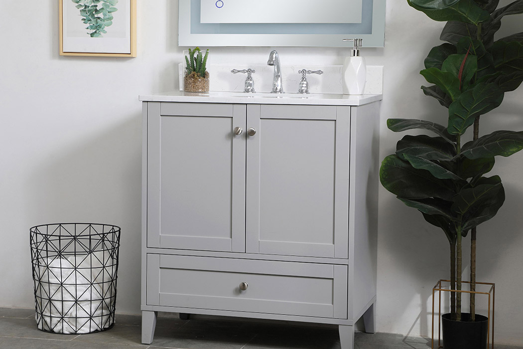 Elegant Bathroom Vanity - Gray (VF18030GR-BS)