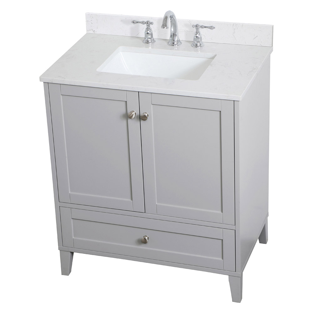 Elegant Bathroom Vanity - Gray (VF18030GR-BS)