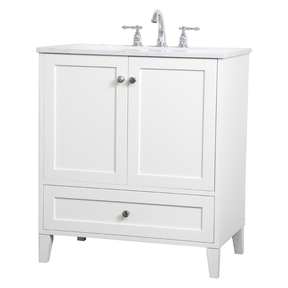 Elegant Bathroom Vanity - White (VF18030WH)