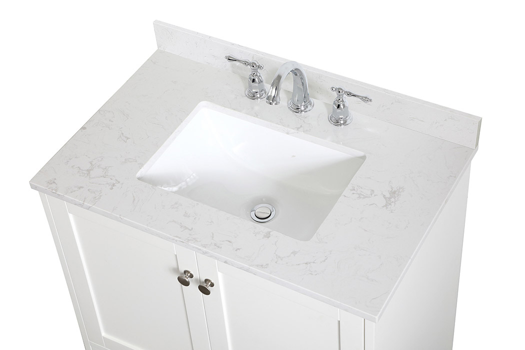 Elegant Bathroom Vanity - White (VF18030WH-BS)