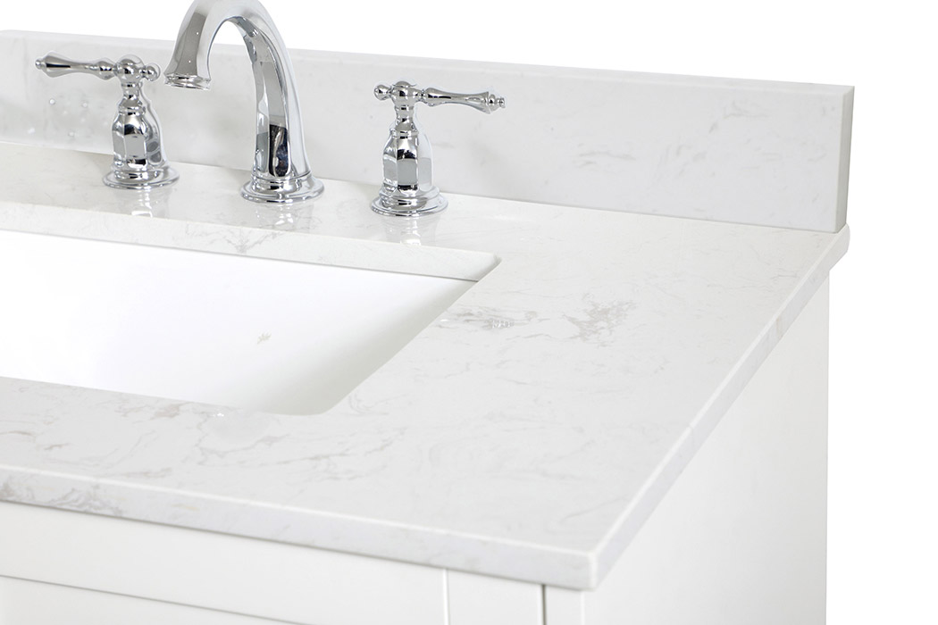 Elegant Bathroom Vanity - White (VF18030WH-BS)