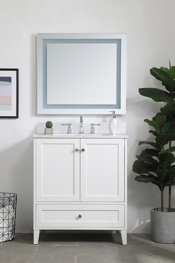 Elegant Bathroom Vanity - White (VF18030WH-BS)