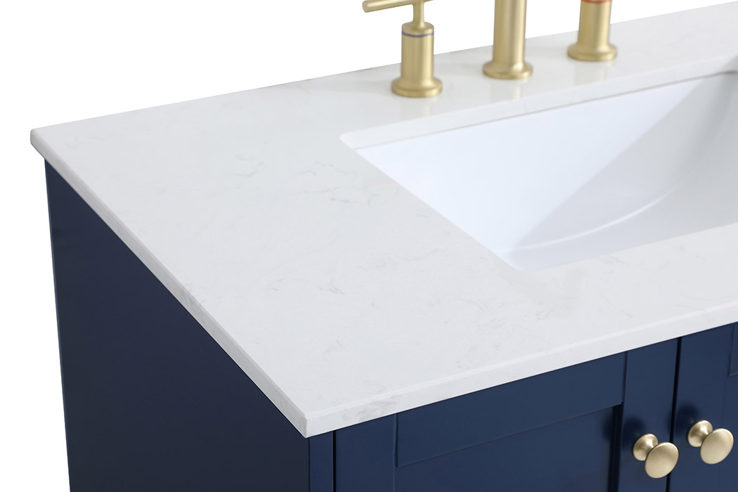 Elegant Bathroom Vanity - Blue (VF18036BL)