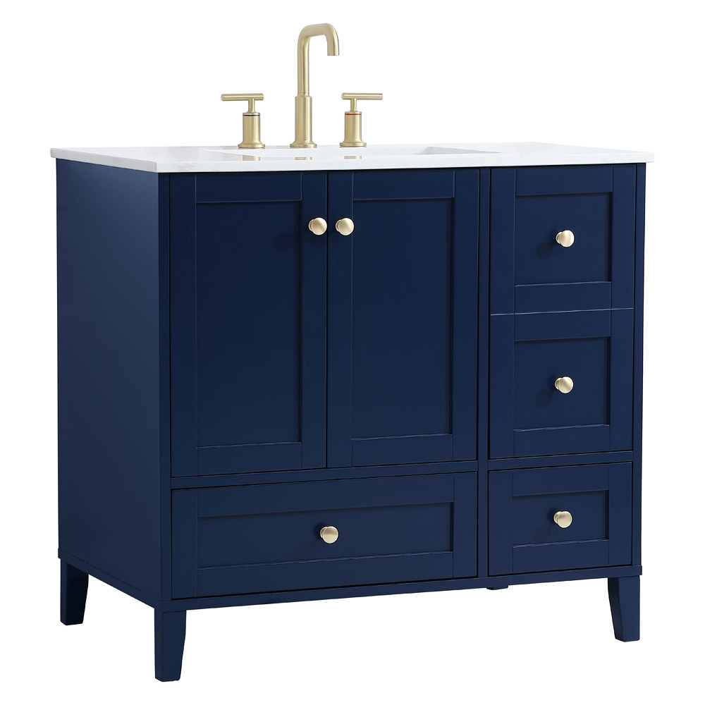 Elegant Bathroom Vanity - Blue (VF18036BL)