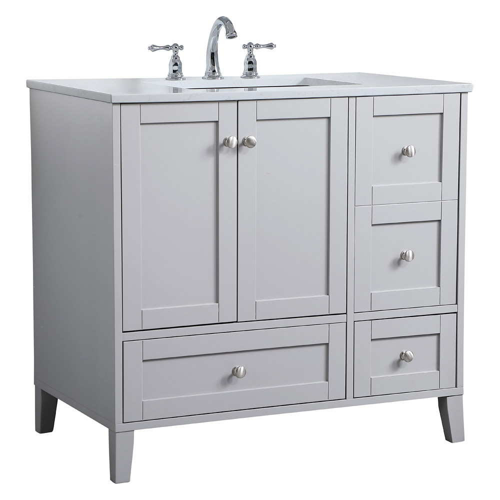 Elegant Bathroom Vanity - Gray (VF18036GR)