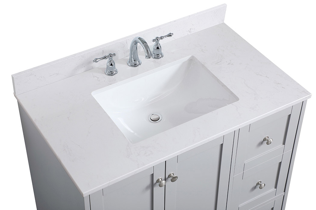 Elegant Bathroom Vanity - Gray (VF18036GR-BS)