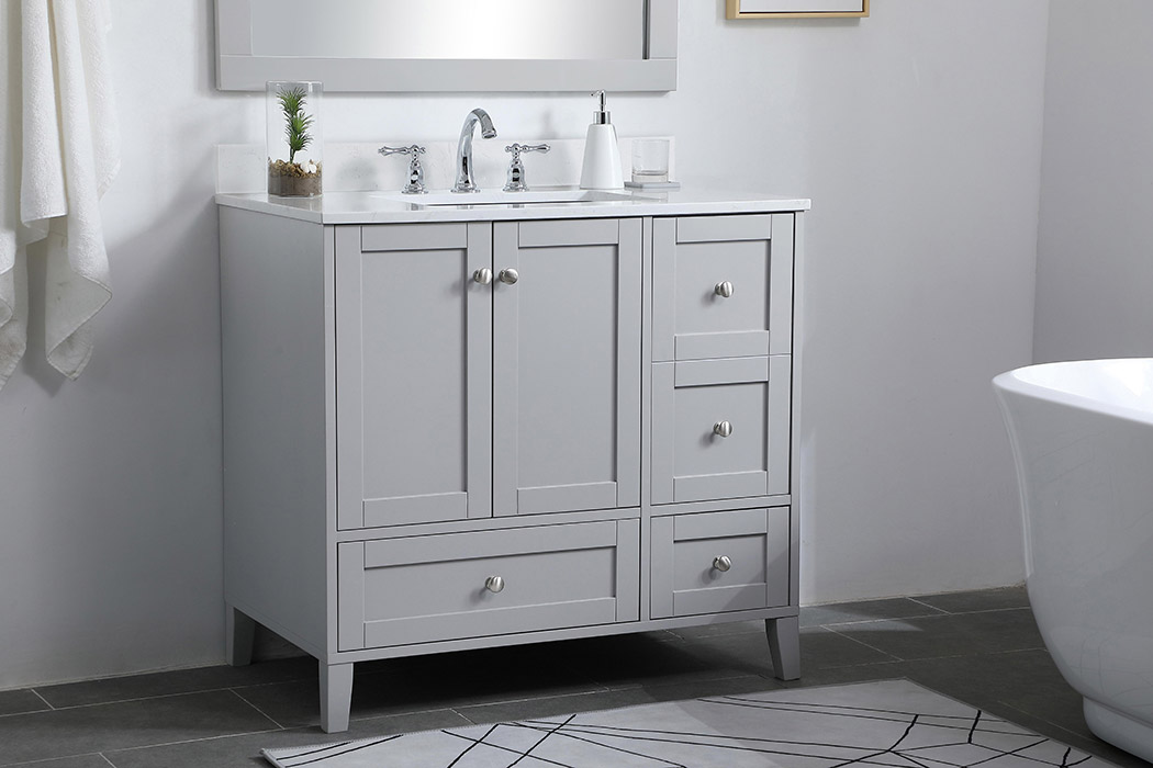 Elegant Bathroom Vanity - Gray (VF18036GR-BS)