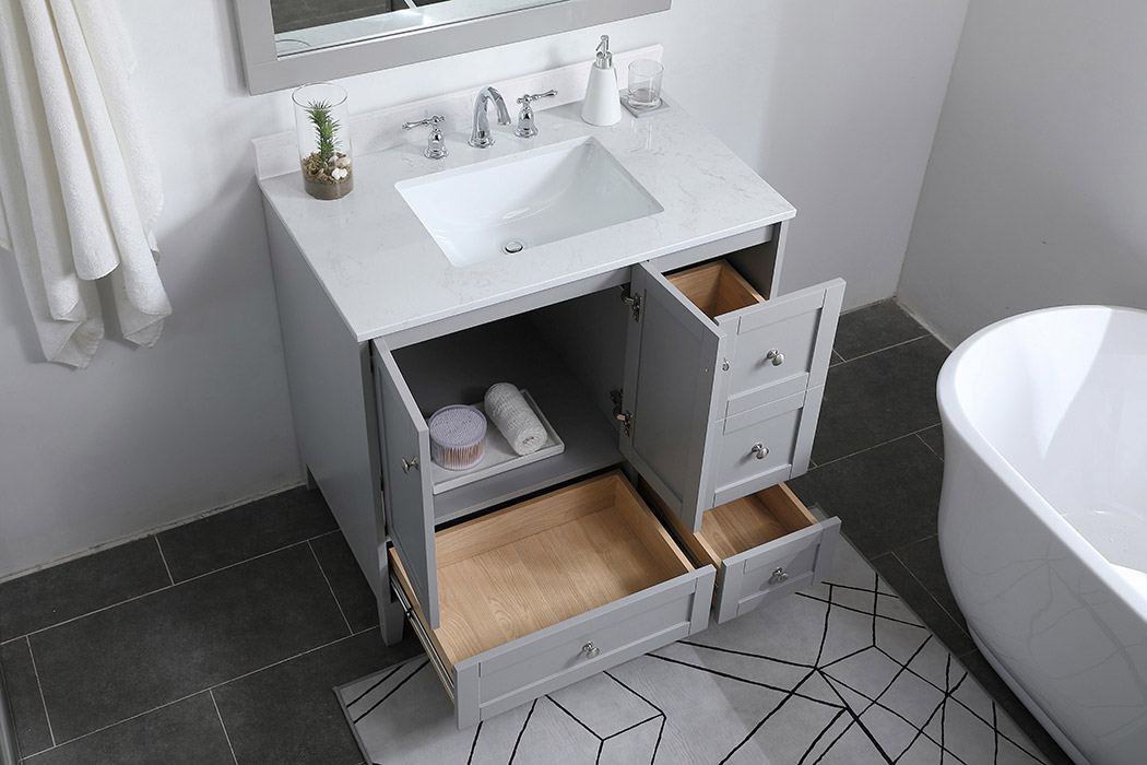 Elegant Bathroom Vanity - Gray (VF18036GR-BS)