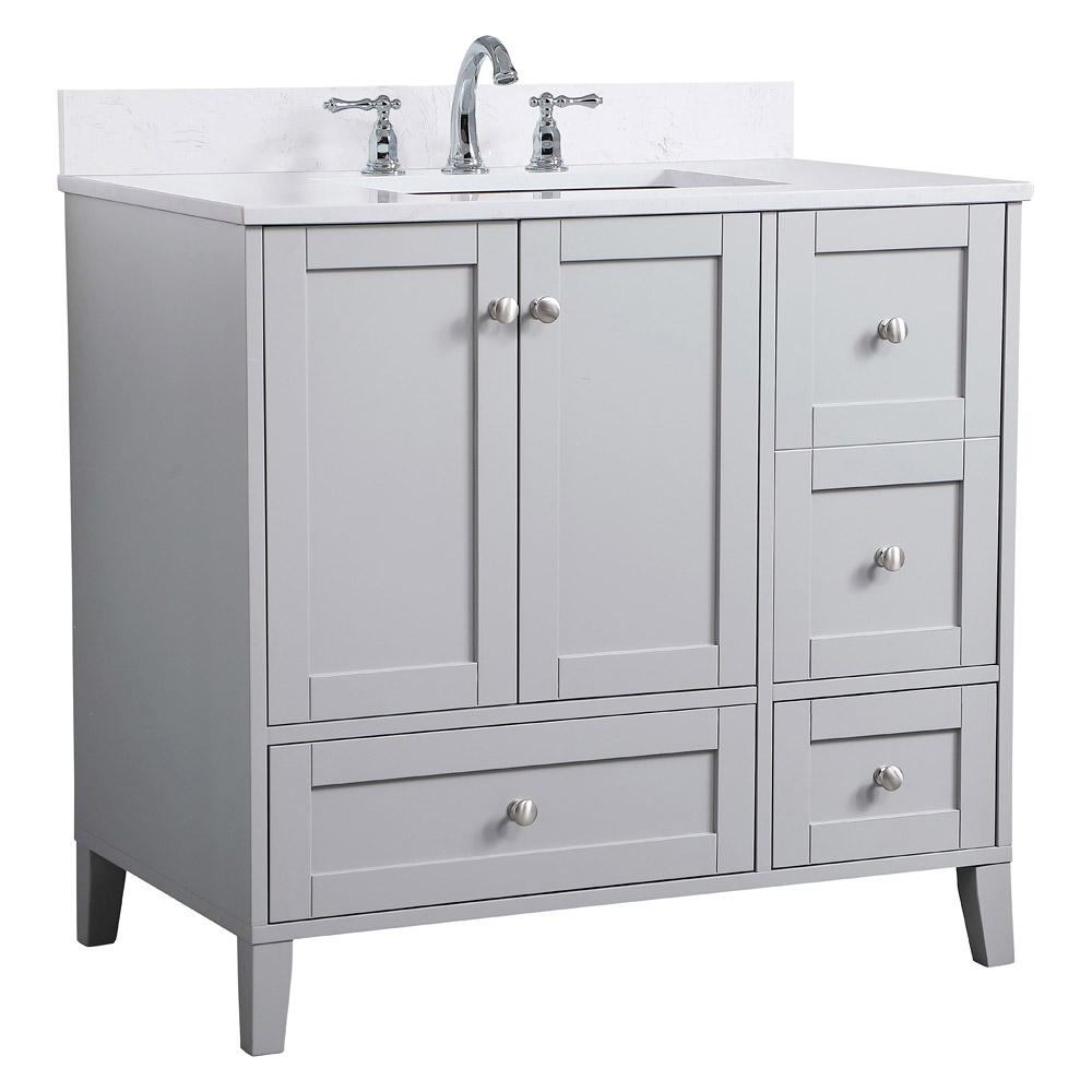 Elegant Bathroom Vanity - Gray (VF18036GR-BS)