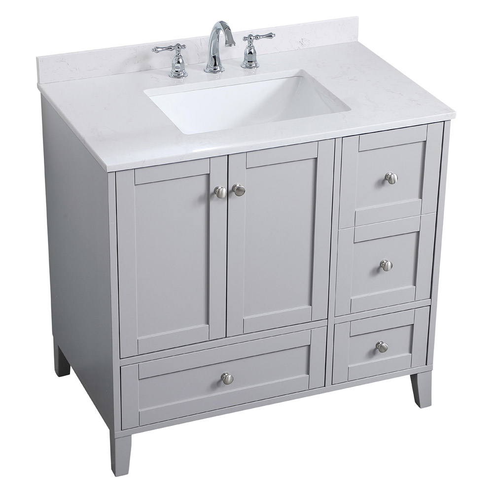 Elegant Bathroom Vanity - Gray (VF18036GR-BS)