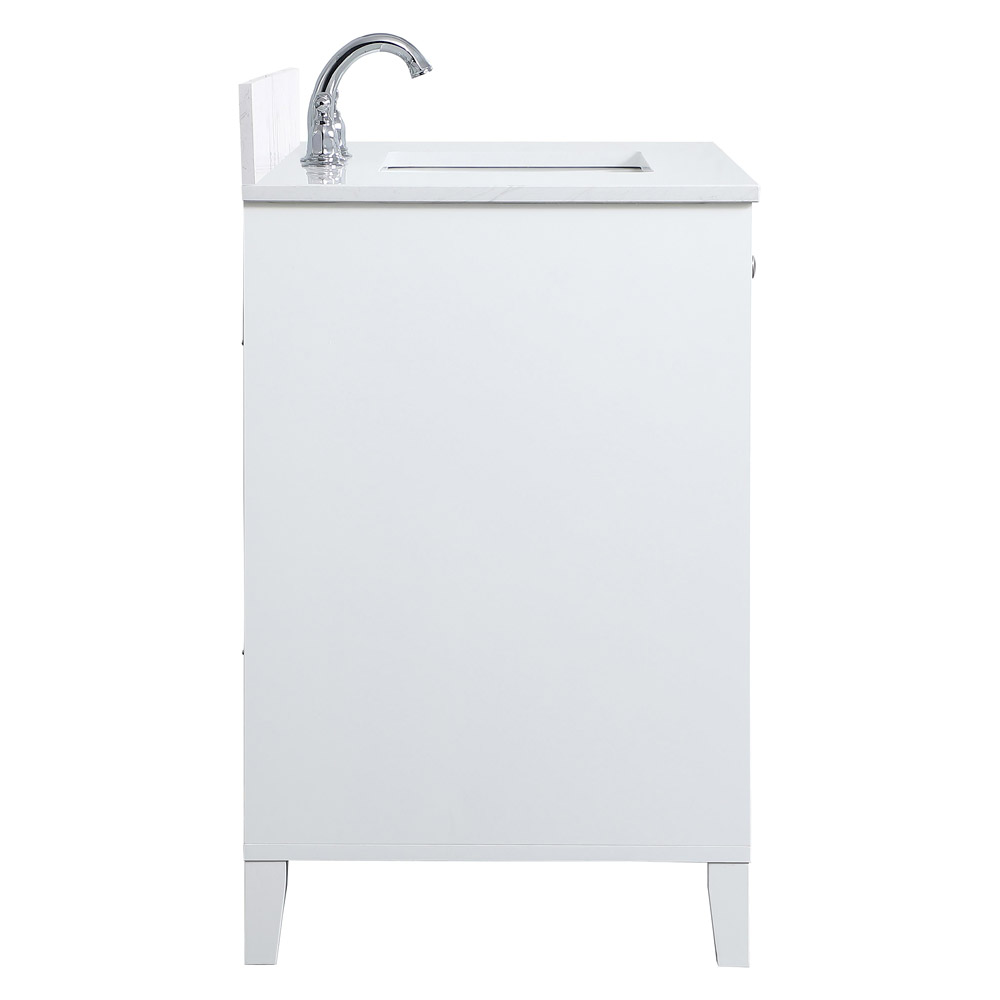 Elegant Bathroom Vanity - White (VF18036WH-BS)